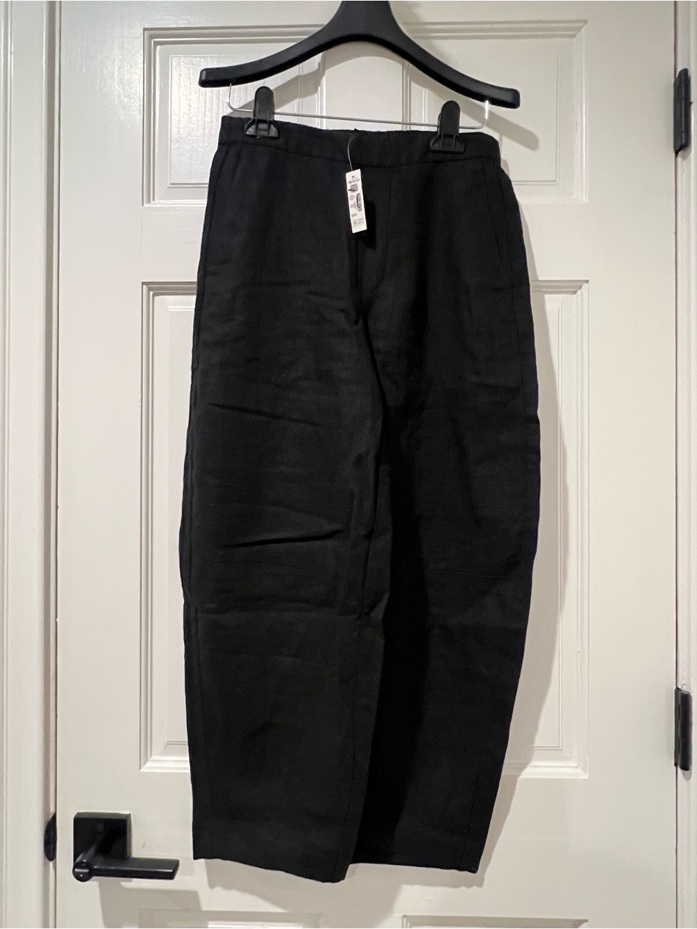Madewell Black Relaxed Linen-Blend Chino Pants - Picture 6 of 7